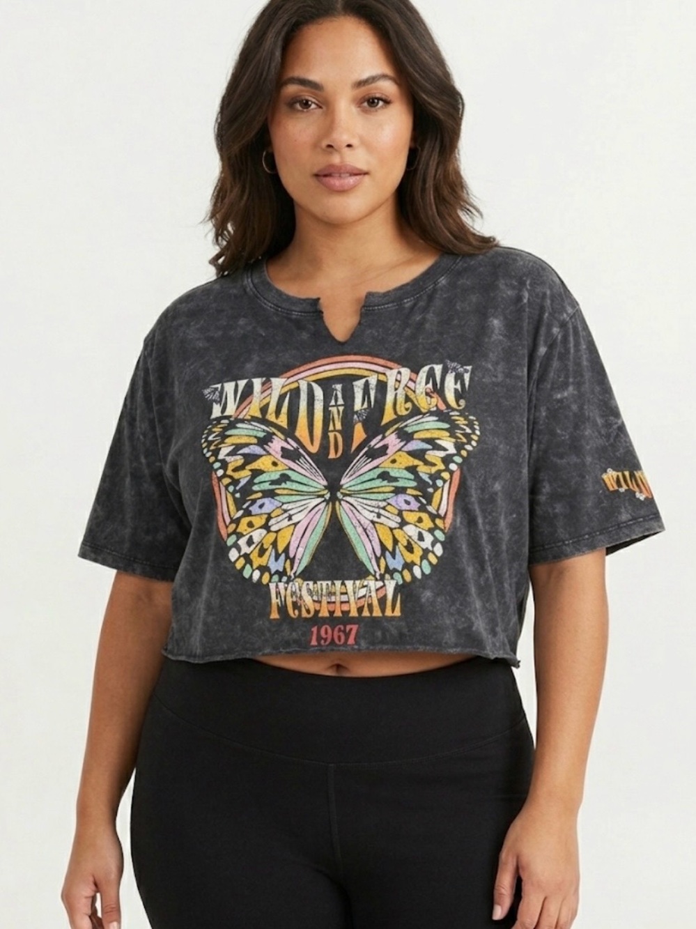 Fifth Sun “Wild & Free” Festival 1967 Acid Wash Graphic Tee - Size XL